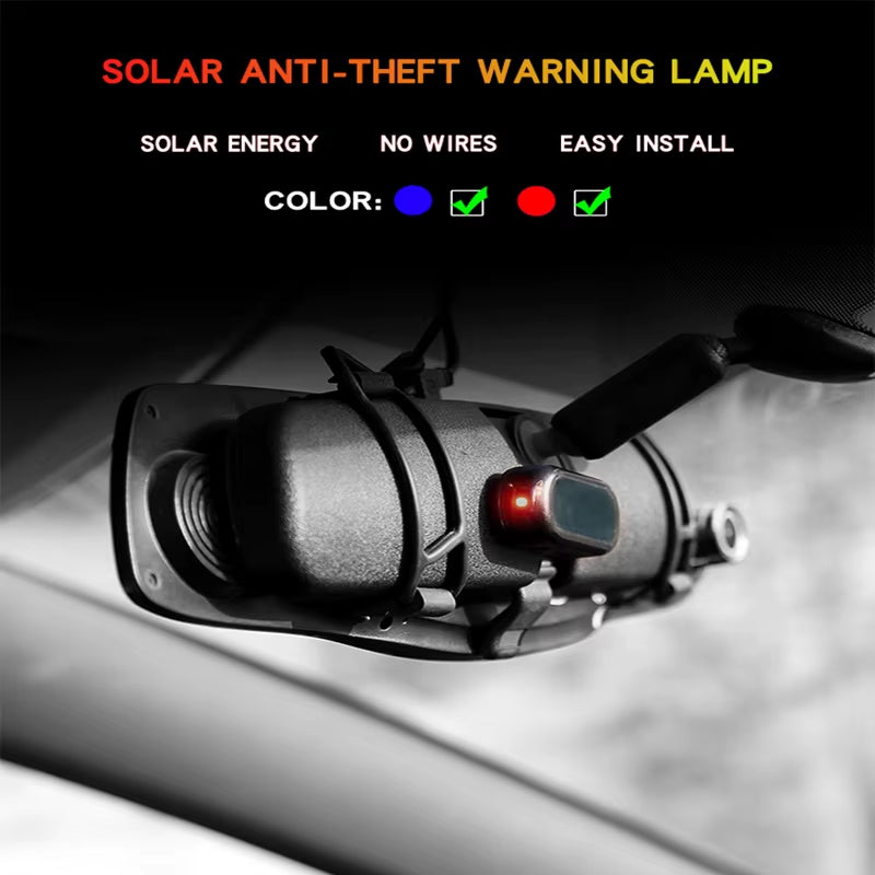 LED Warning Light Fake Solar Power Alarm Lamp Security System Warning